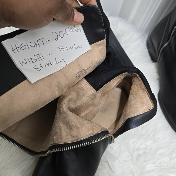 Michael Kors Bromley Over The Knee Leather Riding Boots Women's Black Sz 9M✌️🤣 - Picture 9 of 10